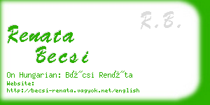 renata becsi business card